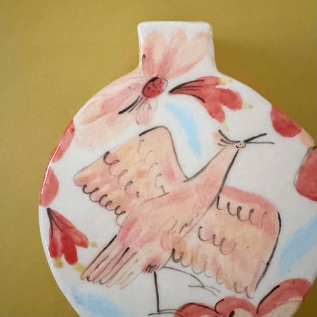 Celia Wood_SLAB VASES (yellow bird,pink bird)