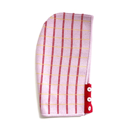 LIGNE NOIRE E._TARTAN HAT (PINK/RED)