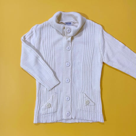 70s knitting cardigan / 6years