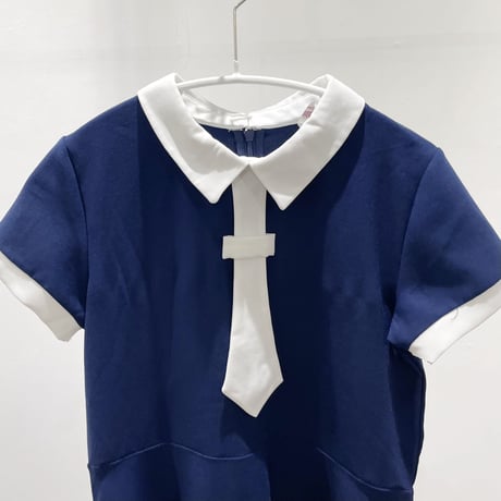 navy&white dress (dead stock) / 12years