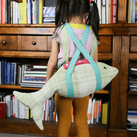 LIGNE NOIRE ENFANTS_ FISH BAG (Gold Beige/Water)