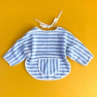 stripe apron_baby blue