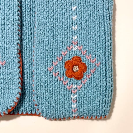 RKO_Floral Vest (GREY/BROWN/BLUE) / 3-4,5-6years