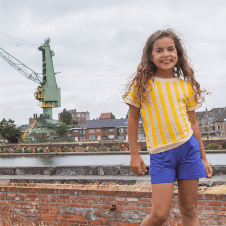 Ba*Ba kidswear_Knit Shirt (YELLOW,GREEN BLUE) / 5-6,7-8years