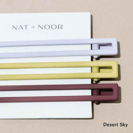 NAT + NOOR_Yarrow Hair Clips (Desert Sky,Cacao)