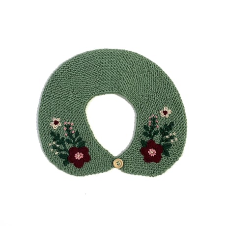 RKO_Embroidery Collar (GREY/GREEN/RED) / 1-3,3-5years