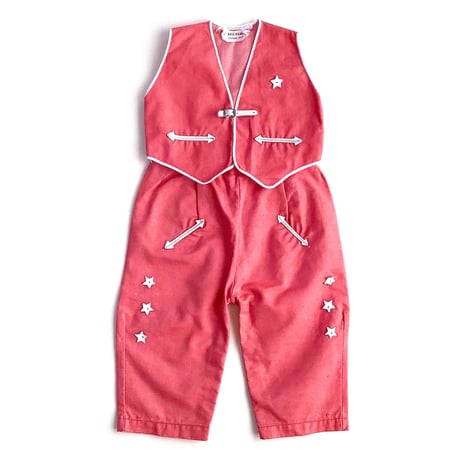 cowboy vest&pants outfit