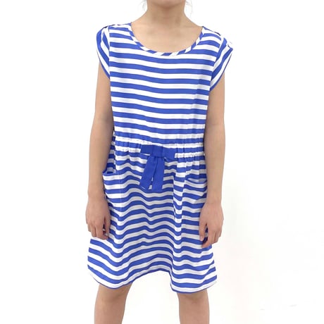 stripe dress (dead stock) / 10-12years