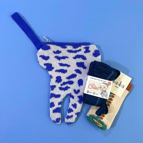 LIGNE NOIRE E. _ TOOTH BAG (SHOCK BLUE/ORANGE)