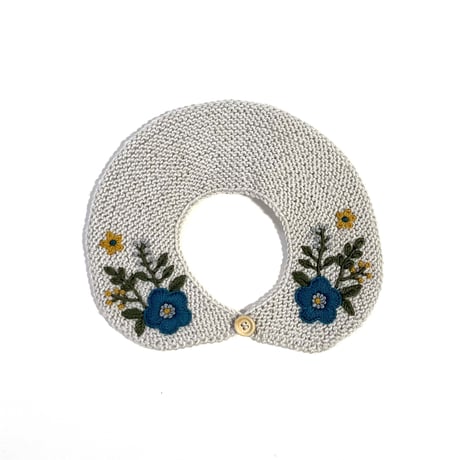 RKO_Embroidery Collar (GREY/GREEN/RED) / 1-3,3-5years