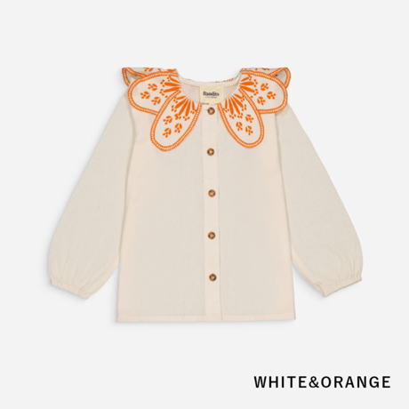 BALC_Blouse (WHITE&ORANGE) / 4years