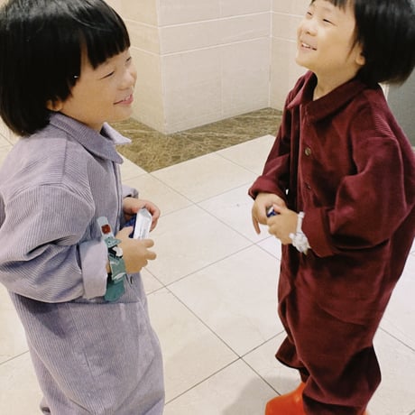 Eshvikids_OVERALL (BURGUNDY/LAVENDER) / 3,4,5,6years