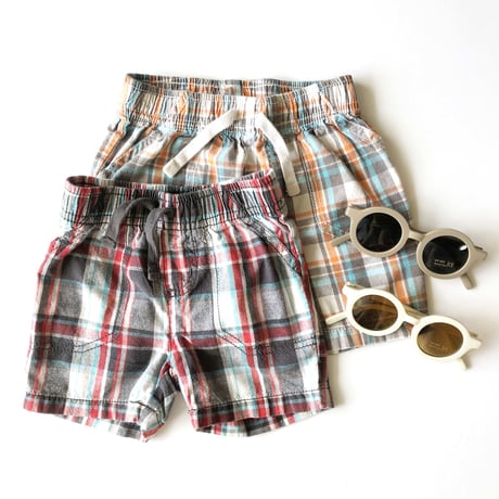 plaid pants _red mix / 6months