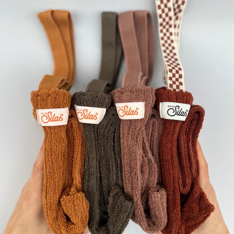 SILLY Silas Granny Teddy Warmy Footless Collection_Cinnamon Checked