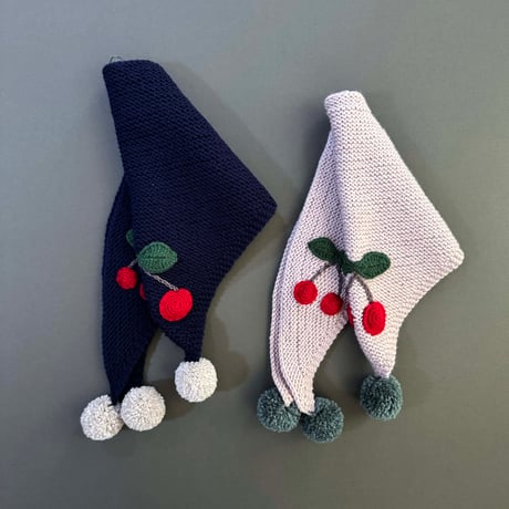 RKO_Cherry Scarf (NAVY)