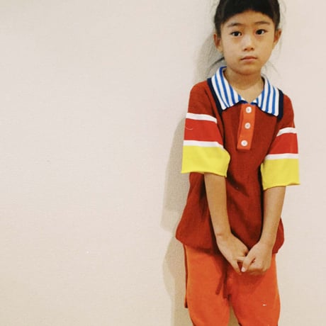 LIGNE NOIRE ENFANTS_ POLO (Light Blue/Red) / 6years