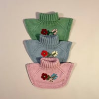 RKO_Embroidery Scarf (GREY/PINK/GREEN) / 1-3,3-5years