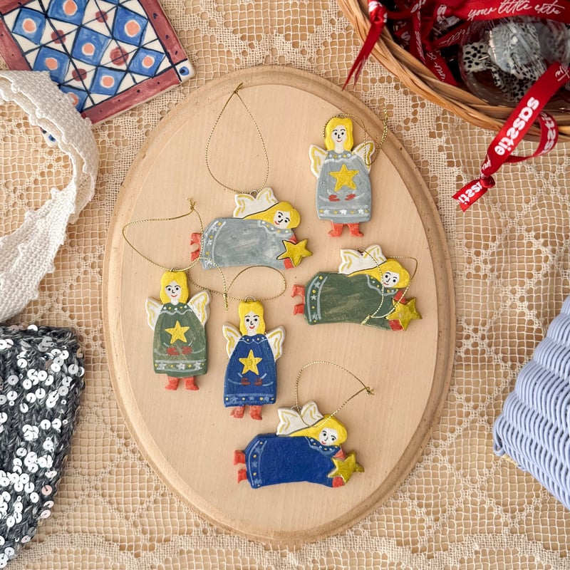 妻の作った　大天使　オーナメント　陶芸 Canako Inoue_陶器オーナメント (天使) | 2e CHESTS