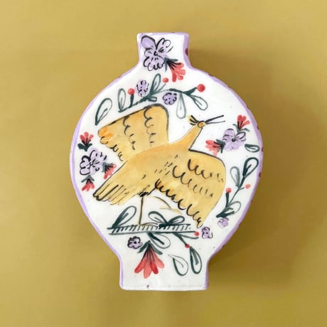 Celia Wood_SLAB VASES (yellow bird,pink bird)
