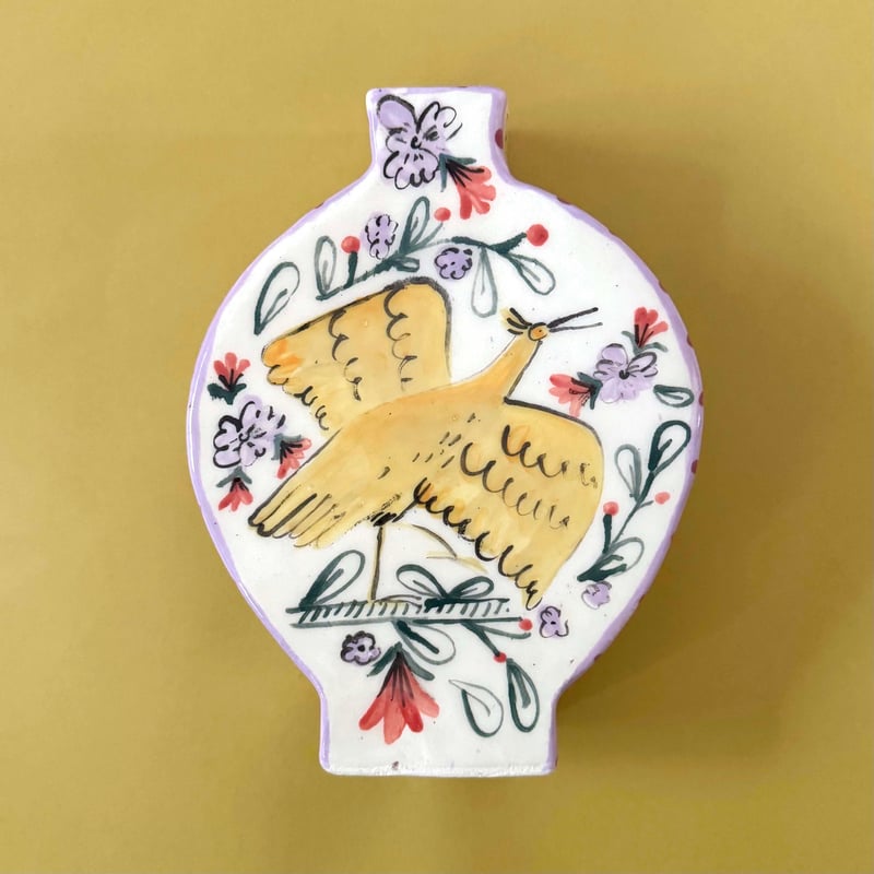 Celia Wood_SLAB VASES (yellow bird,pink bird) |