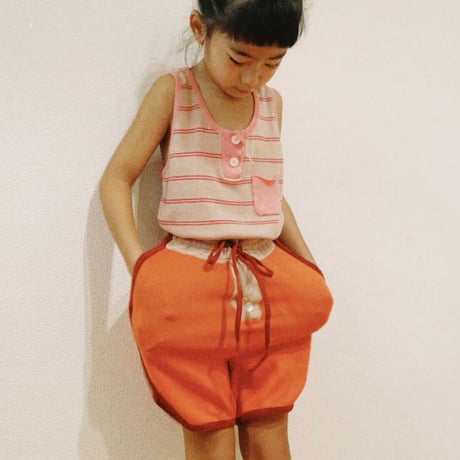LIGNE NOIRE ENFANTS_ TANK TOP STRIPES (Vintage Pink/Multi) / 6years