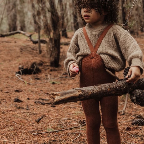 SILLY Silas Teddy Warmy Footless Collection_Cinnamon