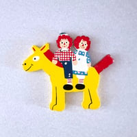 vintage wood toy_Raggedy Ann & Andy