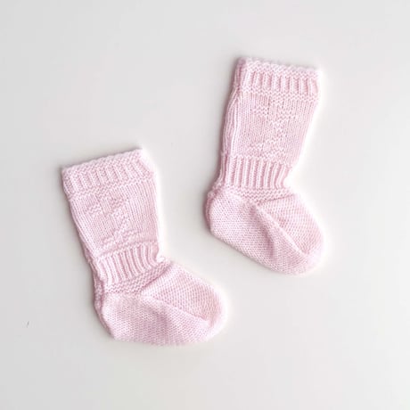 pink knitting booties (dead stock)
