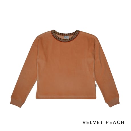 Ba*Ba kidswear_Long Sleeve (VELVET PEACH/BLOCKS) / 110,116cm