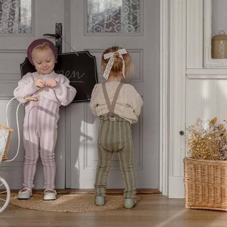 SILLY Silas Footless Collection_Lavender × Cream Striped