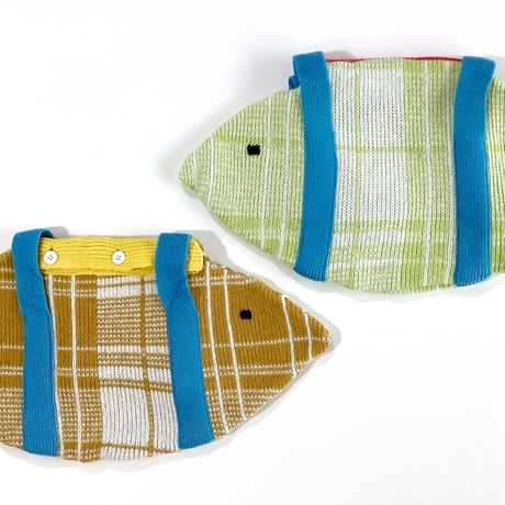 LIGNE NOIRE ENFANTS_ FISH BAG (Gold Beige/Water)