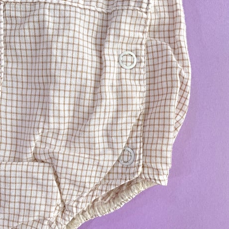 plaid swim romper