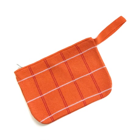 LIGNE NOIRE E._TARTAN ZIP POCHETTE (YELLOW/ORANGE)
