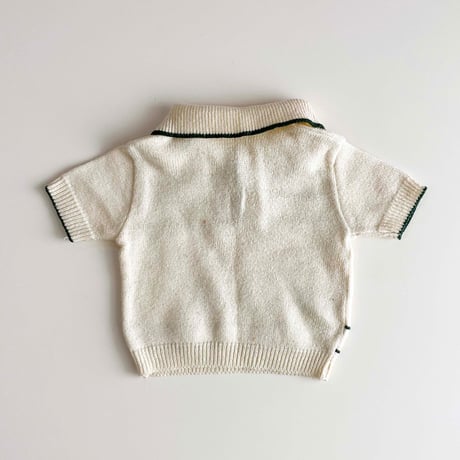 60s embroidery knitting polo / 12months