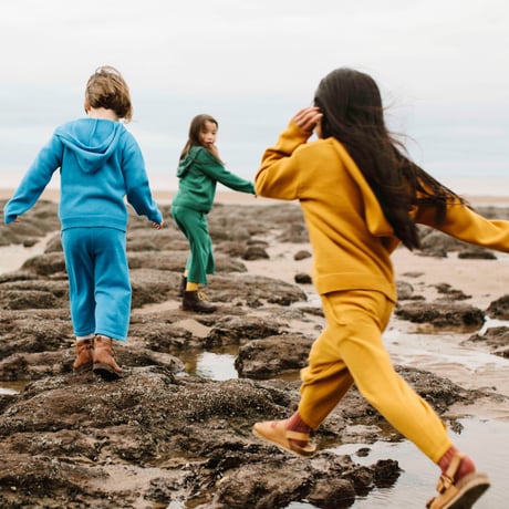 Vild-House of Little_WIDE LEG TROUSERS (ARCHIPELAGO BLUE/DARK OCHRE) / 2-3,3-4,4-5,5-6years