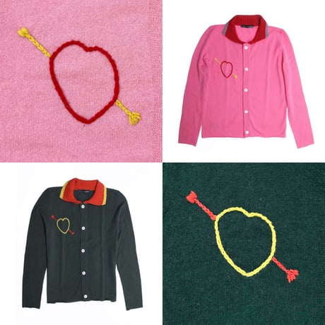LIGNE NOIRE E._SHIRT (PINK,DARK GREEN) / 6years・120cm