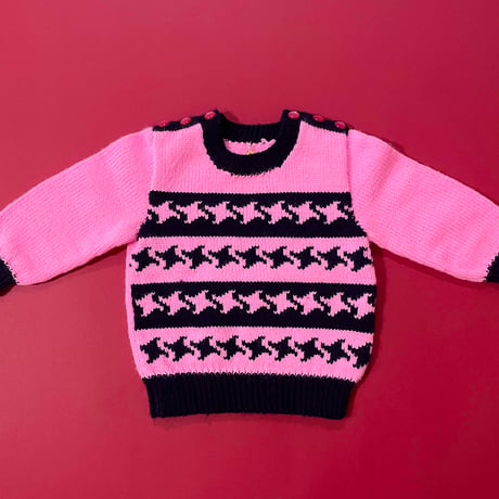70s knitting tops&pants outfit