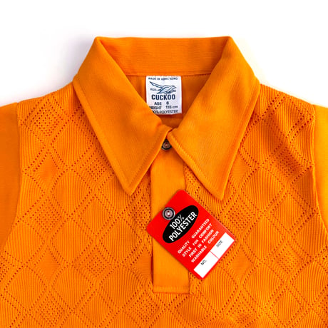 70s polo shirts (Orange,Blue,Brown) / 6years・116cm (dead stock)