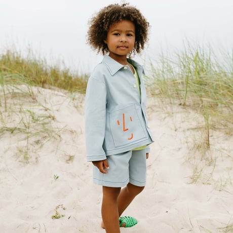 OXOX CLUB_Utility Cotton Shorts (Matcha green,Dusty blue) / 86-92,98-104,110-116,122-128cm