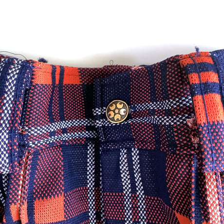 70s plaid pants (dead stock) _Navy / 4years