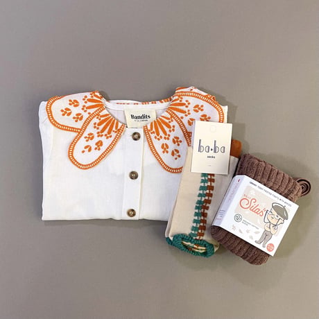 BALC_Blouse (WHITE&ORANGE) / 4years