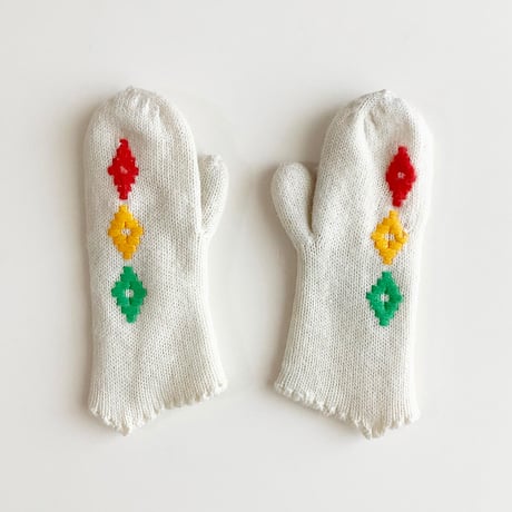 70s knitting mittens