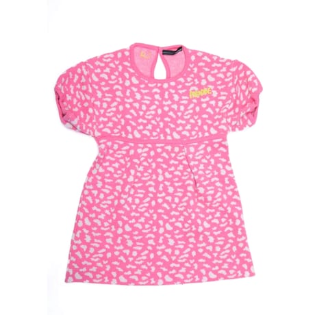 LIGNE NOIRE E._LEOPARD MINI DRESS (SHOCK PINK) / 6years・120cm