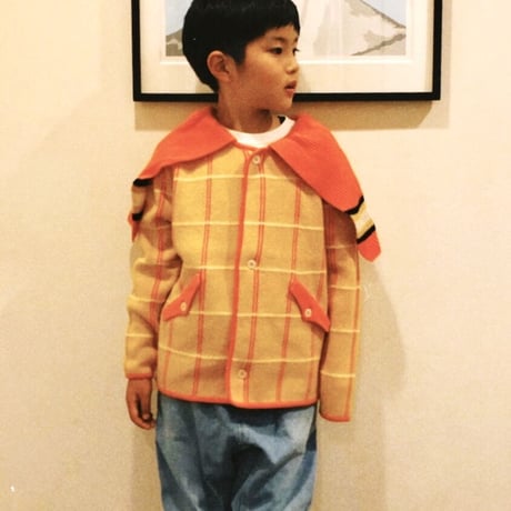 LIGNE NOIRE E._TARTAN2 JACKET(ORANGE) / 4years(110cm)