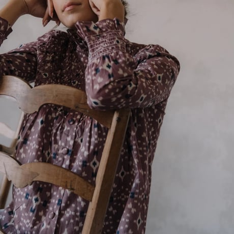 BALC_LADYS BLOUSE (VICTORIA MOTIF IKAT VIOLINE)
