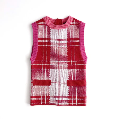 LIGNE NOIRE ENFANTS_ TARTAN DRESS (RED/Yellow) / 1,2,4years