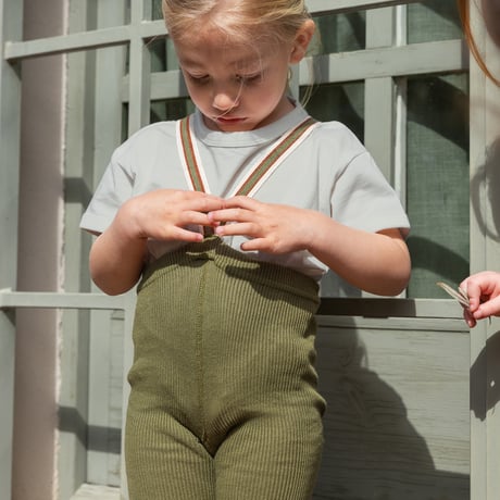 SILLY Silas Shorty Tights Collection_Olive Striped