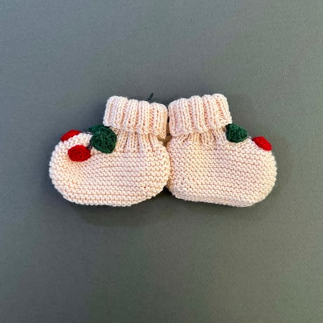 RKO_Cherry Booties (GREY) / 3-6months