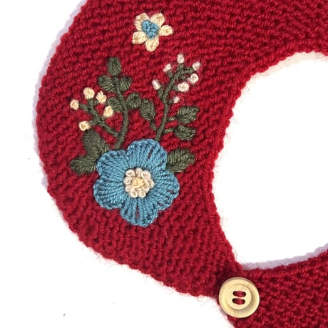 RKO_Embroidery Collar (GREY/GREEN/RED) / 1-3,3-5years