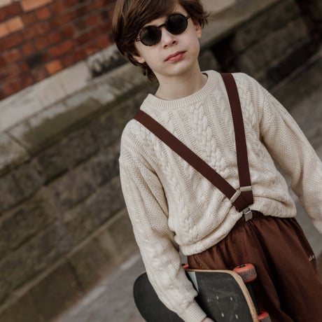 SILLY Silas Retro V braces_Sand Brown,Chocolate Brown / 4-8years